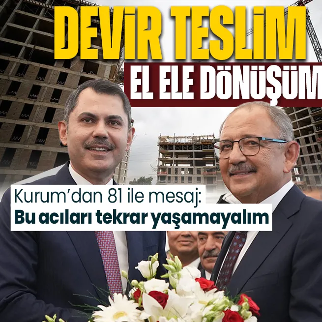 Çevre, Şehircilik ve İklim Değişikliği Bakanlığında devir teslim! Murat Kurum görevi Mehmet Özhasekiden devraldı