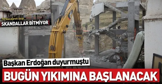 Nevşehir Valisi açıkladı: Peribacalarının yakınındaki 15 yapı bugün yıkımına başlanacak