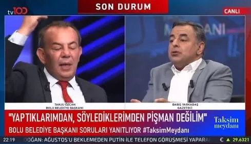 Canlı yayında birbirlerini yediler! Tanju Özcan ve Barış Yarkadaş arasında koltuk fırlatma gerilimi-4