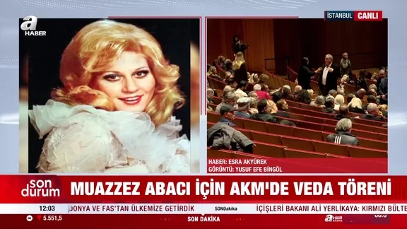 Muazzez Abacı için AKM'de veda töreni