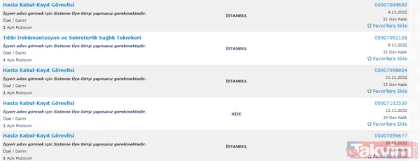 İşkur Hastanelere Hasta Kabul Ve Kayıt Görevlisi Alımı Başvurusu İçin Tıklayınız