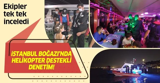 İstanbul Boğazı’nda helikopter destekli denetim! Ekipler tek tek inceledi
