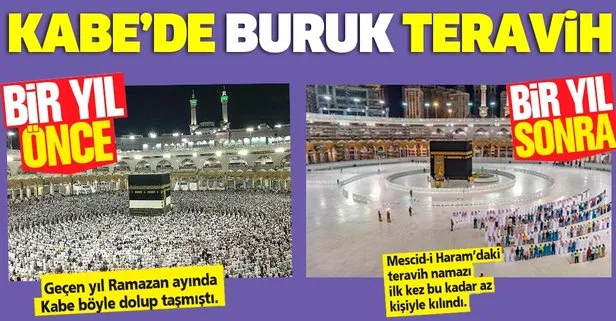 Kabe’de ilk teravih coronavirüs salgını nedeniyle çok az kişiyle kılındı