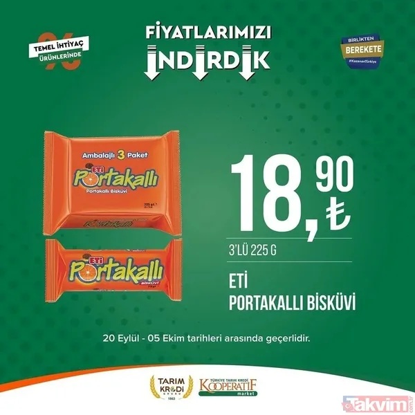 Tarım Kredi 5 Ekim FİYAT LİSTESİ 2023! Kooperatif marketlerinde indirimlerin son günü! Kırmızı mercimek 22.25, tost peyniri 59. 90... - 10