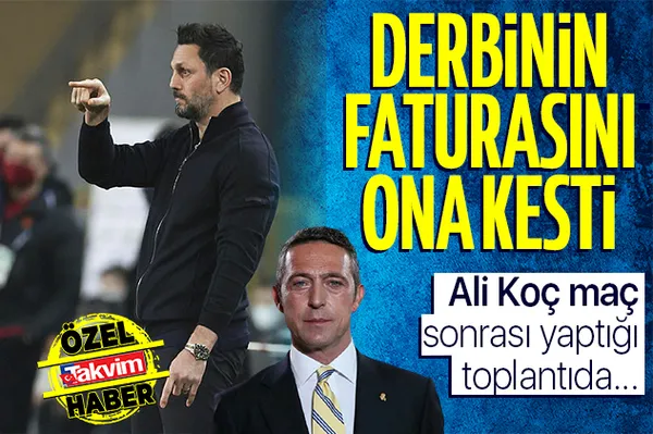 Fenerbahçe derbi şokunda! Ali Koç Galatasaray yenilgisinin faturasını Erol Bulut’a kesti-1