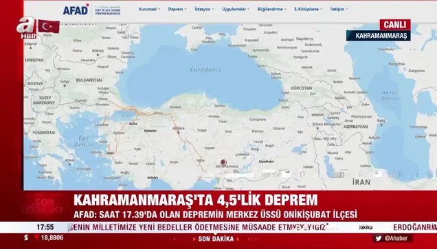 SON DAKİKA: Kahramanmaraş’ta 4,6’lik deprem!