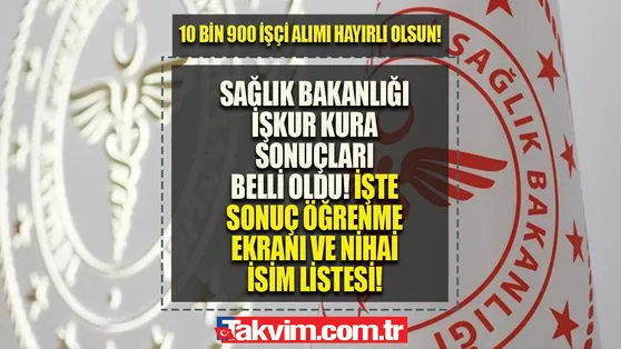 Sağlık Bakanlığı temizlikçi, güvenlikçi kura sonuçlarına nasıl bakılır? İŞÇİ SONUÇ: https://iscisonuc.saglik.gov.tr İL İL NİHAİ İSİM LİSTESİ PDF indir!