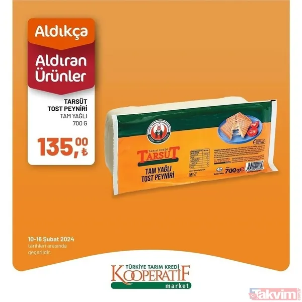 Tarım Kredi market 10-16 Şubat fiyat listesi! 41 üründe dev indirim! Peynir, 94.90 TL, Çay 54.90 TL, 6'lı kağıt havlu 54.90 TL... - 8