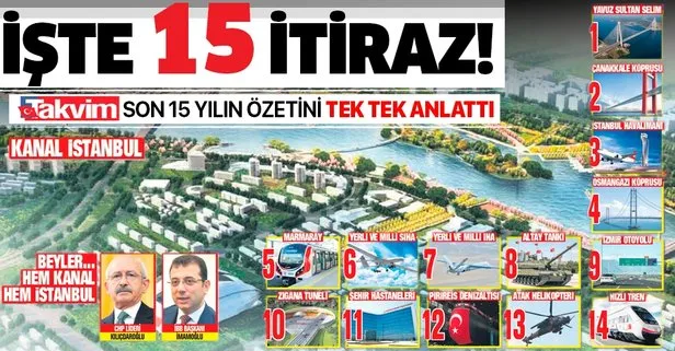 Kanal İstanbul’u yaptırmayız diyen Ekrem İmamoğlu’na 15 yılın özetini TAKVİM tek tek hatırlattı