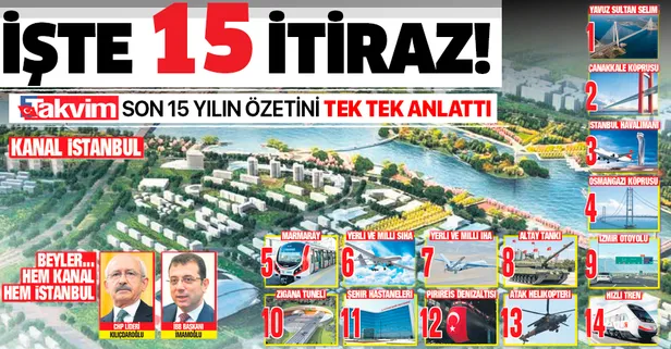 "Kanal İstanbul'u yaptırmayız" diyen Ekrem İmamoğlu'na 15 yılın özetini TAKVİM tek tek hatırlattı
