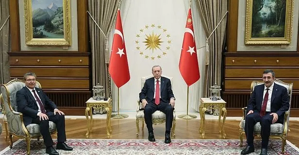 Başkan Erdoğan KKTC Başbakanı Ünal Üstel'i kabul etti