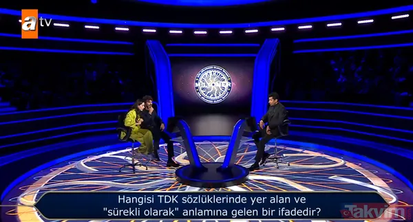 Kim Milyoner Olmak İster'de Kenan İmirzalıoğlu'ndan Yusuf Çim ve Feyza Sevil Güngör'ü pes ettiren 200 bin TL'lik 'TDK' sorusu - 1