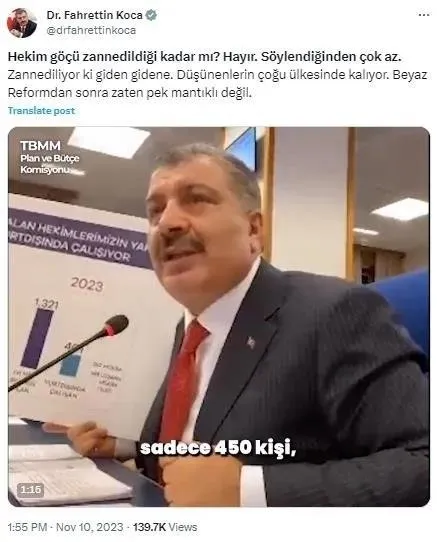 1699706843730.jpeg Hekimler göç ediyor diyen yaygaracılara verilerle yanıt! Ekonomik İşbirliği ve Kalkınma Örgütü (OECD) rakam verdi! Türkiye son sıralarda-6