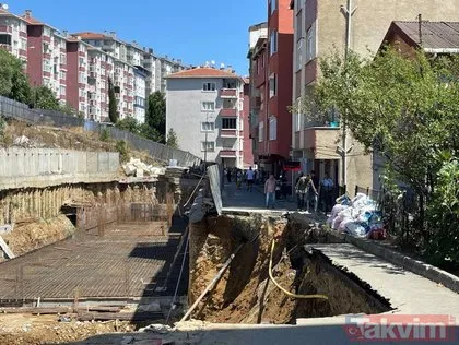 Sarıyer’de inşaat alanı ve yol çöktü! Mahalleli ’deprem oldu’ zannetti! AK Partili meclis üyeleri 1 yıl önce önerge vermiş