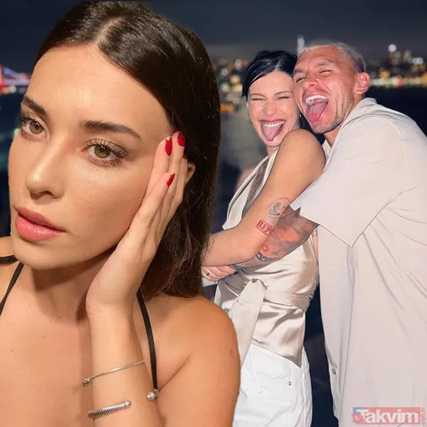 Lucas Torreira ile Devrim Özkan galada dudak dudağa! Evlilik sorusuna bomba yanıt: Nereden duydun? - 1