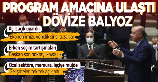 Başkan Erdoğan AK Parti Grup Toplantısı'nda konuştu: Dün açıkladığımız program amacına ulaşmıştır