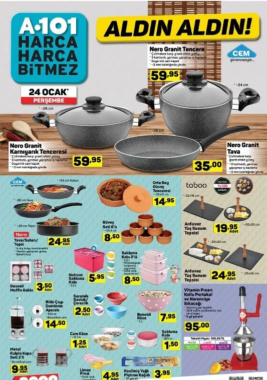 A101'de bu hafta! 24 Ocak Perşembe aktüel ürünler satışta! Katalogda hangi ürünler var?-8