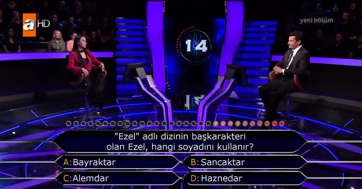 Kim Milyoner Olmak İster yarışmasında Kenan İmirzalıoğlu'na sürpriz "Ezel" sorusu: Ezel, hangi soyadını kullanır?