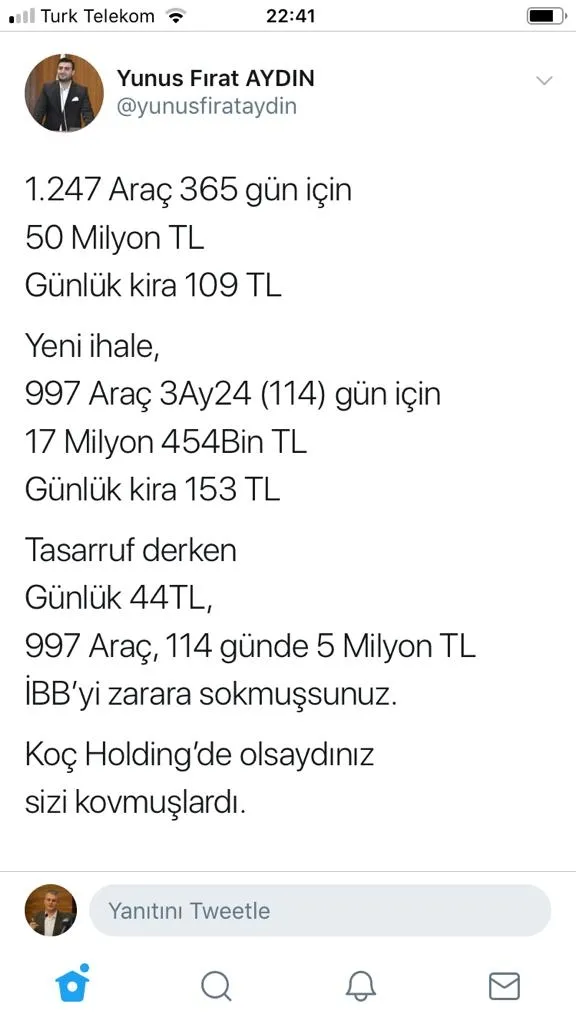 AK Parti’den, İBB’deki hizmet araçları üzerinden algı operasyonu yapan Ekrem İmamoğlu ve ekibine matematik dersi