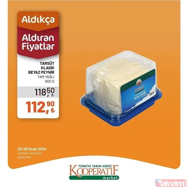23-26 Ocak 2024 Tarım Kredi Kooperatif market fiyat listesi mest etti: Ayçiçek yağı, Peynir, süt, yumurta, kaşar fiyatları dibi gördü - 9