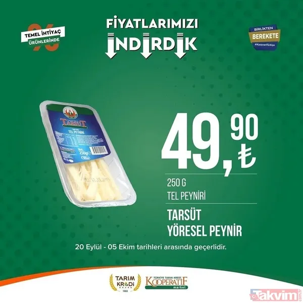 Tarım Kredi 5 Ekim FİYAT LİSTESİ 2023! Kooperatif marketlerinde indirimlerin son günü! Kırmızı mercimek 22.25, tost peyniri 59. 90... - 41