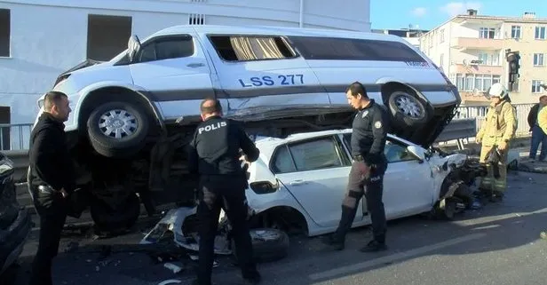 Maltepe’de kontrolden çıkan vinç 7 aracı biçti!