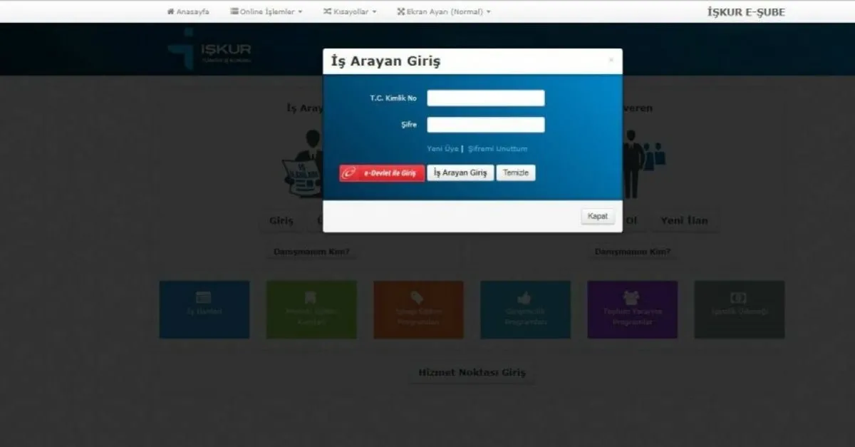 Iskur Is Arayan Girisi Ve Basvurusu Nasil Yapilir Takvim