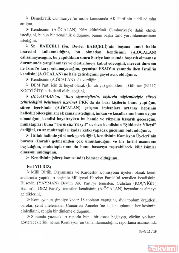 İşte 16 sayfalık İmralı tutanağı... PKK elebaşı Abdullah Öcalan Suriye için ne dedi? İsrail ve MOSSAD iddiası - 17