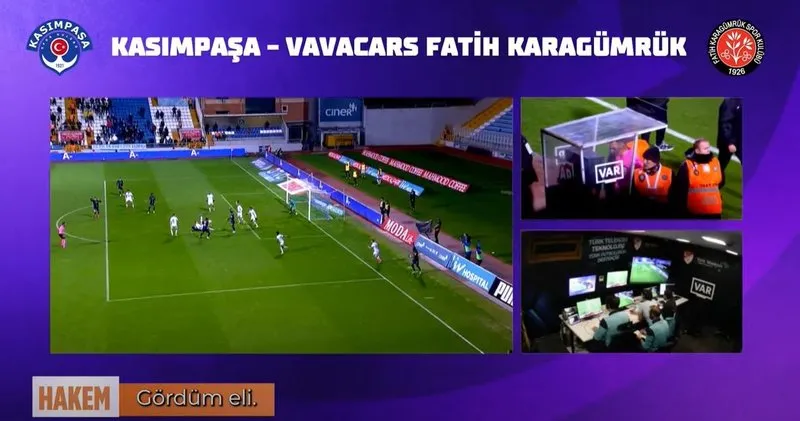 Kasımpaşa- Karagümrük maçı: ʺElle oynamadan dolayı golü iptal ediyorumʺ