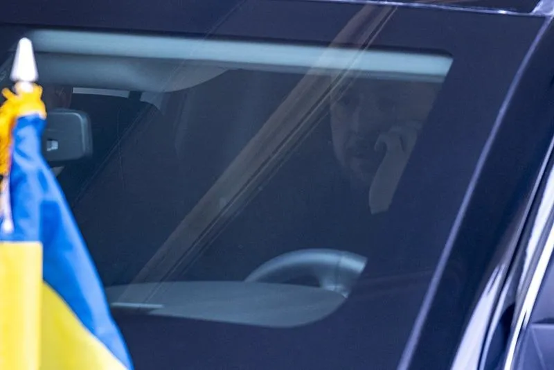 Zelenskiy Beyaz Saray'dan ayrıldı. (EPA)