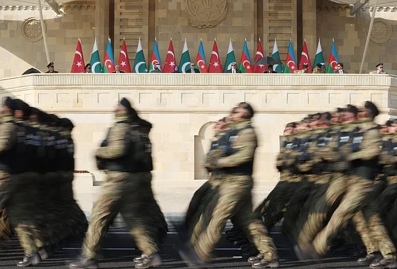 Başkan Erdoğan, Azerbaycan'ın Zafer Günü Töreni'ne katıldı. (DHA)