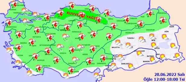 HAVA DURUMU | Meteorolojiden kuvvetli yağış uyarısı! Kastamonu, Samsun, Zonguldak, Karabük, Ordu, Sinop, Bartın, Düzce...-12