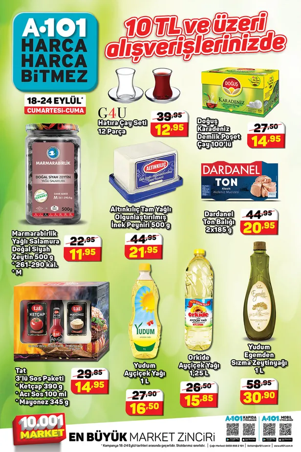 A101 10 TL üzeri alışverişte şahane indirim duyurusu! 21 üründe 24 Eylül'e kadar yüzde 53 indirim olacak!-3