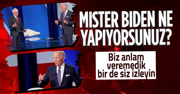 ABD Başkanı Biden canlı yayında değişik hareketler yaptı! Sosyal medyanın diline dolandı