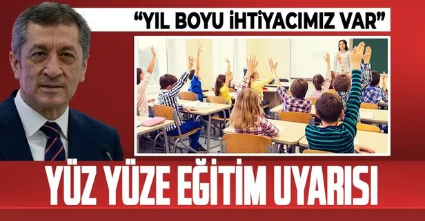 Bakan Selçuk'tan yüz yüze eğitim uyarısı