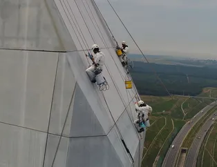 322 metrede nefes kesen çalışma! Yavuz Sultan Selim Köprüsü'nde bakım çalışmaları başladı