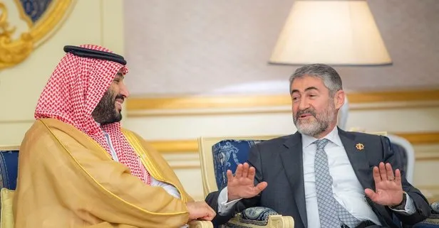 Son dakika: Hazine ve Maliye Bakanı Nureddin Nebati Suudi Arabistan Veliaht Prensi Selman ile görüştü