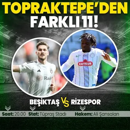 Beşiktaş’ın Çaykur Rizespor maçı 11’i belli oldu!