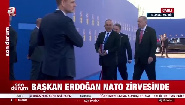 Başkan Erdoğan, NATO Zirvesi'nin yapılacağı noktaya geldi | VİDEO