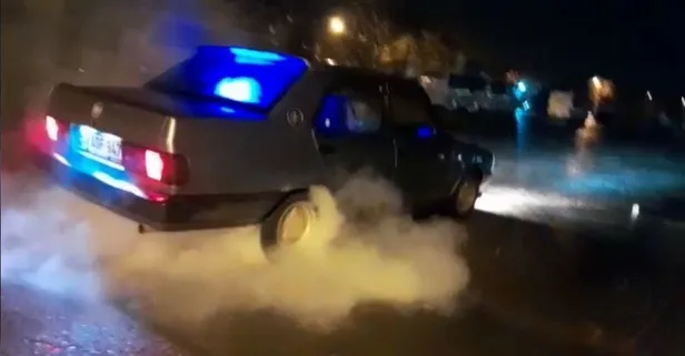 Drift şov pahalıya patladı: 9 bin lira ceza