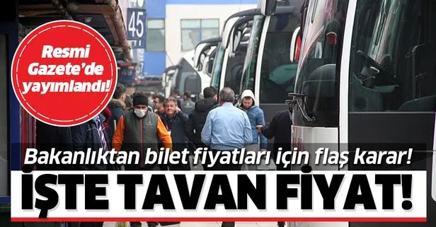 Resmi Gazete’de yayımlandı! Karayolu yolcu tavan ücret tarifesi değişti!