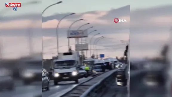 Malatya'da viyadükte zincirleme kaza: 1 yaralı