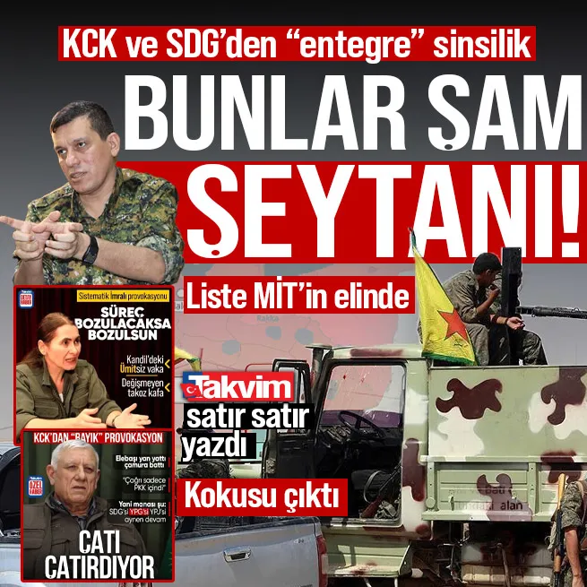 KCK ve SDGden Şam şeytanlığı! Suriyeye giden PKKlıların listesi MİTin elinde... Sinsi entegrasyon planına müsamaha yok