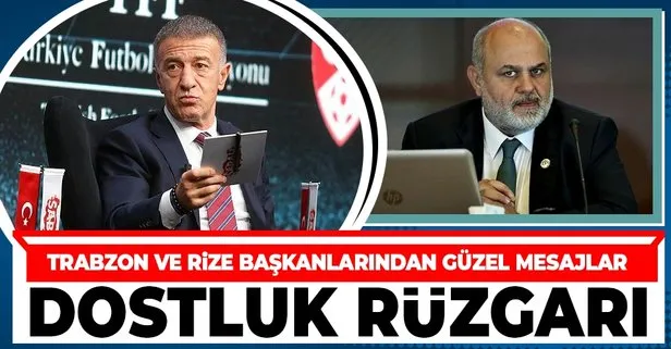 Duyarlı insanlara bu yakışır! Trabzonspor ve Rizespor başkanları dostluk mesajı verdi