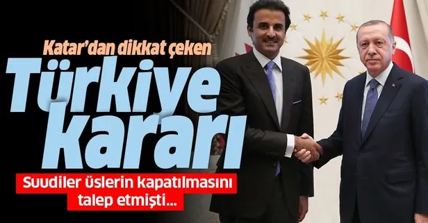 Katar’dan Türkiye kararı! Suudi Arabistan talep etmişti...