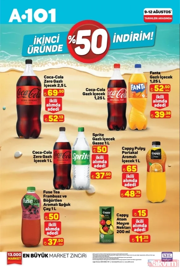 A101 8-14 Ağustos indirim rüzgarı! Çay, yoğurt, peynir, deterjan ve daha fazlasında kaçırılmayacak fırsatlar… Kampanyalı ürünler listesi - 8