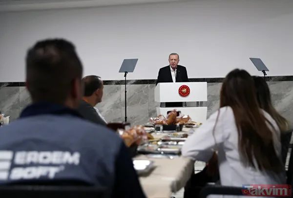 Başkan Recep Tayyip Erdoğan Gaziantep'te işçilerle yemek yedi - 1