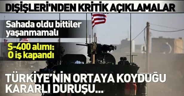 Dışişleri'nden kritik açıklamalar!