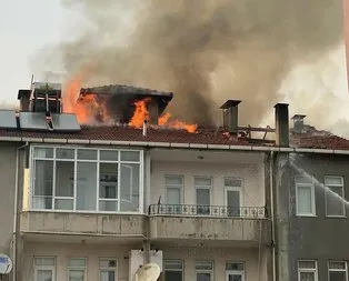 4 katlı apartmanda korkutan yangın!