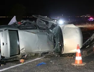 Denizli’de kontrolden çıkan araç takla attı: 3 ölü